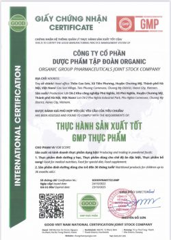Chứng nhận GMP nhà máy
